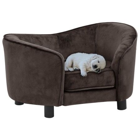 Sofá para perro felpa marrón 69x49x40 cm by vidaXL, Beds for dogs - Ref: Foro24-170942, Price: 114,15 €, Discount: %