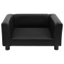 Hundesofa aus Plüsch und schwarzem Kunstleder, 60 x 43 x 30 cm von vidaXL, Betten für Hunde - Ref: Foro24-170960, Preis: 74,4...
