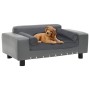 Graues Hundesofa aus Plüsch und Kunstleder, 81 x 43 x 31 cm von vidaXL, Betten für Hunde - Ref: Foro24-170953, Preis: 76,36 €...