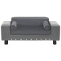 Graues Hundesofa aus Plüsch und Kunstleder, 81 x 43 x 31 cm von vidaXL, Betten für Hunde - Ref: Foro24-170953, Preis: 76,36 €...
