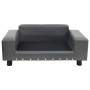 Graues Hundesofa aus Plüsch und Kunstleder, 81 x 43 x 31 cm von vidaXL, Betten für Hunde - Ref: Foro24-170953, Preis: 76,36 €...