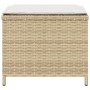 Taburetes jardín con cojines 4 uds ratán PE beige 40x40x35 cm en Otomanas de exterior | Comprar online en Foro24