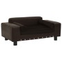 Hundesofa aus Plüsch und braunem Kunstleder, 81 x 43 x 31 cm von vidaXL, Betten für Hunde - Ref: Foro24-170955, Preis: 86,48 ...
