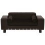 Sofá para perros felpa y cuero sintético marrón 81x43x31 cm de vidaXL, Camas para perros - Ref: Foro24-170955, Precio: 86,48 ...