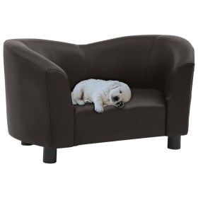 Dog sofa brown synthetic leather 67x41x39 cm by vidaXL, Beds for dogs - Ref: Foro24-170947, Price: 78,38 €, Discount: %