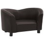 Hundesofa braunes Kunstleder 67x41x39 cm von vidaXL, Betten für Hunde - Ref: Foro24-170947, Preis: 78,38 €, Rabatt: %