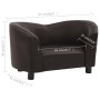 Hundesofa braunes Kunstleder 67x41x39 cm von vidaXL, Betten für Hunde - Ref: Foro24-170947, Preis: 78,38 €, Rabatt: %