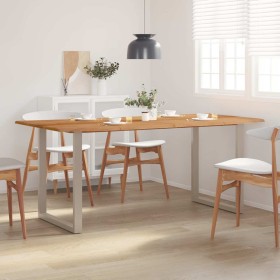 Mesa de comedor de madera maciza de acacia 180x90x76 cm