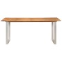 Mesa de comedor de madera maciza de acacia 180x90x76 cm