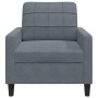 Sillón de terciopelo gris oscuro 60 cm en Sofás | Comprar online en Foro24