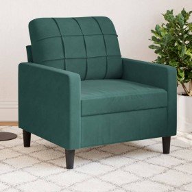 Sillón de terciopelo verde oscuro 60 cm Sillón de terciopelo verde oscuro 60 cm