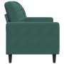 Sillón de terciopelo verde oscuro 60 cm