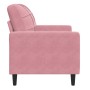 Sillón de terciopelo rosa 60 cm