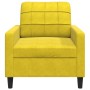 Sillón de terciopelo amarillo 60 cm