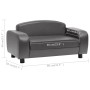 Hundesofa graues Kunstleder 80x50x40 cm von vidaXL, Betten für Hunde - Ref: Foro24-170964, Preis: 118,02 €, Rabatt: %