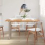Mesa de comedor de madera maciza de acacia 140x70x76 cm
