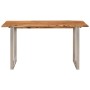 Mesa de comedor de madera maciza de acacia 140x70x76 cm