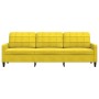 Sofá de 3 plazas terciopelo amarillo 210 cm