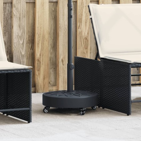 Base sombrilla redonda ruedas para mástiles Ø38 / 48 mm 27 kg