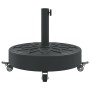Base sombrilla redonda ruedas para mástiles Ø38 / 48 mm 27 kg