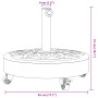 Base sombrilla redonda ruedas para mástiles Ø38 / 48 mm 27 kg