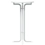 Mesa alta de comedor madera ingeniería y acero blanco Ø60x110cm