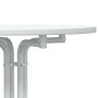 Mesa alta de comedor madera ingeniería y acero blanco Ø80x110cm en Mesas de cocina y de comedor | Comprar online en Foro24