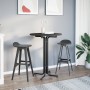 Mesa alta de comedor madera ingeniería y acero negro Ø80x110 cm en Mesas de cocina y de comedor | Comprar online en Foro24