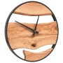 Reloj de pared hierro y madera de olivo marrón Ø35 cm
