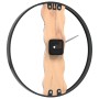 Reloj de pared de hierro y madera de roble marrón Ø35 cm