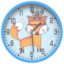 Reloj de pared poliestireno y cristal azul Ø25,5 cm