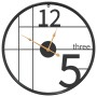 Reloj de pared de hierro negro Ø50 cm