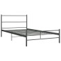 Estructura de cama sin colchón metal gris 90x200 cm