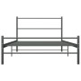 Estructura de cama sin colchón metal gris 90x200 cm