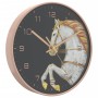 Reloj de pared poliestireno y cristal dorado y blanco Ø29,5 cm