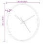 Reloj de pared poliestireno y cristal dorado y blanco Ø29,5 cm
