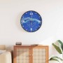 Reloj de pared con escalas y agujas luminosas azul Ø30 cm