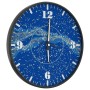 Reloj de pared con escalas y agujas luminosas azul Ø30 cm
