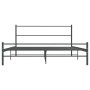 Estructura de cama sin colchón metal gris 140x200 cm