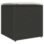 Caja de cojines Negro 50 x 50 x 50 cm ratán sintético