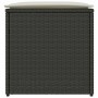Caja de cojines Negro 50 x 50 x 50 cm ratán sintético