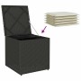 Caja de cojines Negro 50 x 50 x 50 cm ratán sintético
