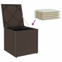 Caja de cojines Marrón 50 x 50 x 50 cm ratán sintético