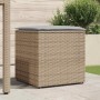 Caja de cojines Beige 50 x 50 x 50 cm ratán sintético