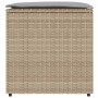 Caja de cojines Beige 50 x 50 x 50 cm ratán sintético