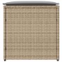 Caja de cojines Beige 50 x 50 x 50 cm ratán sintético