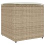 Caja de cojines Beige 50 x 50 x 50 cm ratán sintético