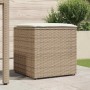 Caja de cojines Beige 50 x 50 x 50 cm ratán sintético