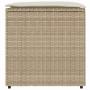 Caja de cojines Beige 50 x 50 x 50 cm ratán sintético