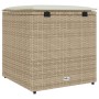 Caja de cojines Beige 50 x 50 x 50 cm ratán sintético
